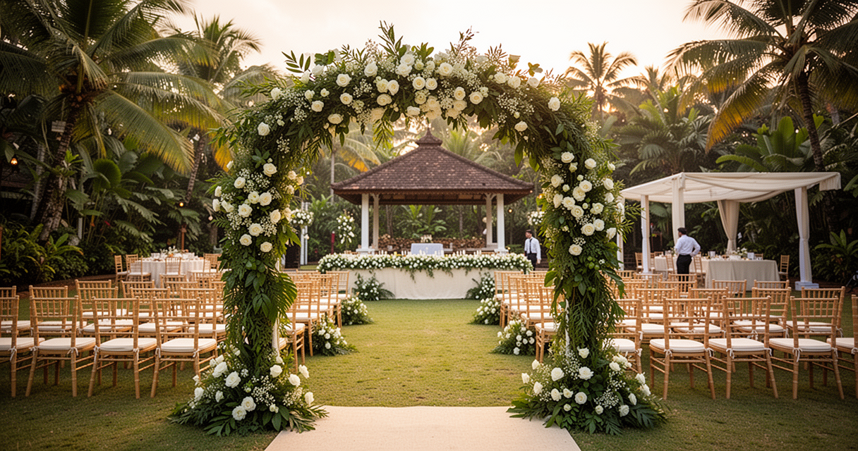 Best Venue to Select in Sri Lankan for a Wedding: Outdoor Nature Settings With a Rain Backup (200 Guests)